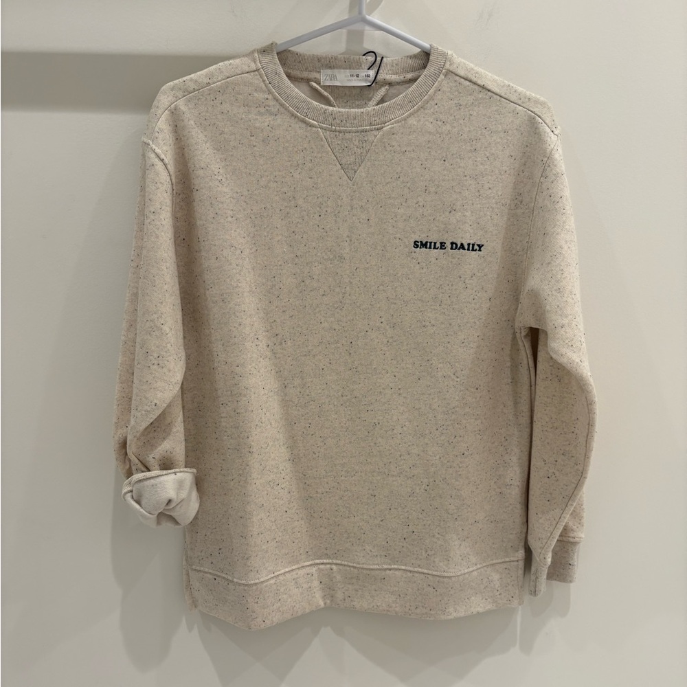 ZARA - kids ‘smile daily’ crewneck sweatshirt